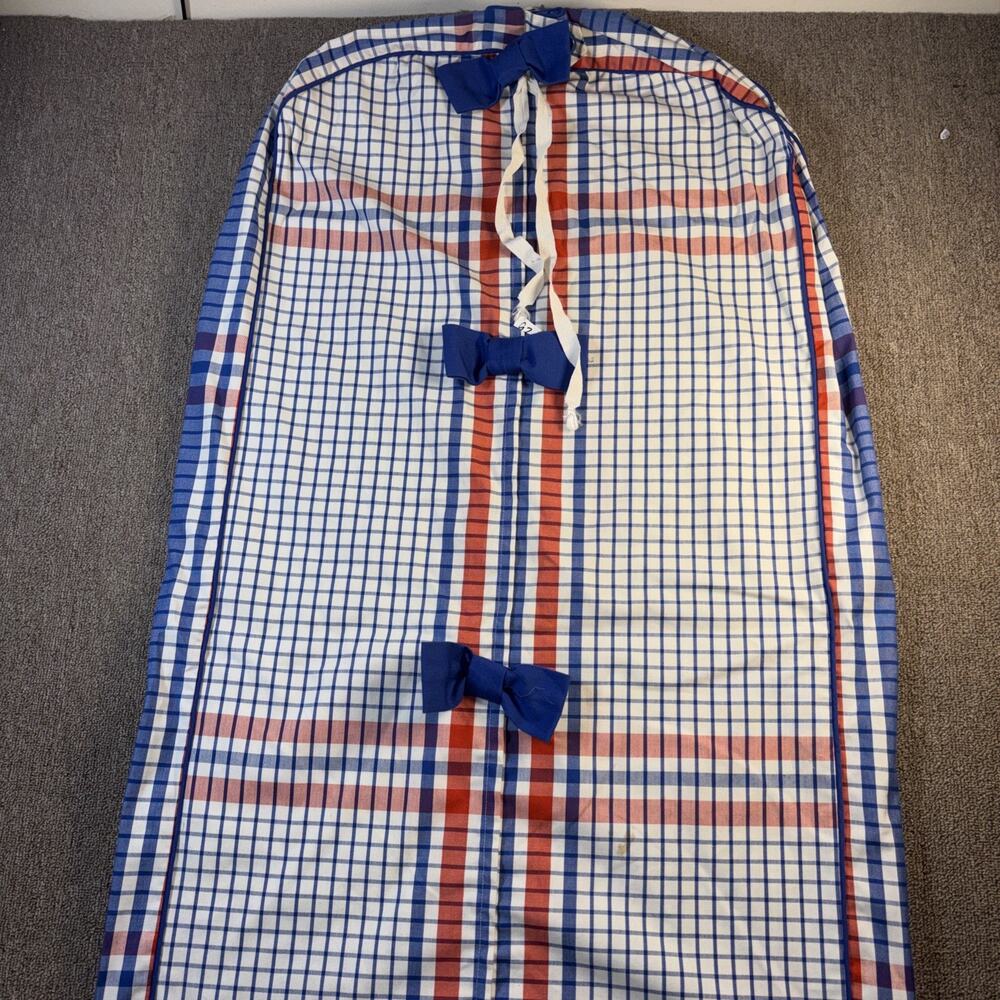 Vintage 70s/80s Dress Bag Handmade Custom Ribbons Bows Checkered Talon Zipper